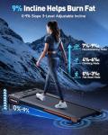 YOSUDA Under Desk Walking Pad Treadmill with Incline