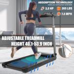 LIVIVOX Foldable Treadmill with Adjustable Features
