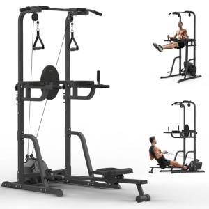 Foldable Rowing Machine with Home Gym Accessories