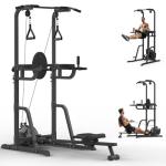 Foldable Rowing Machine with Home Gym Accessories