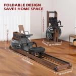 JOROTO Foldable Water Rowing Machine for Home Use