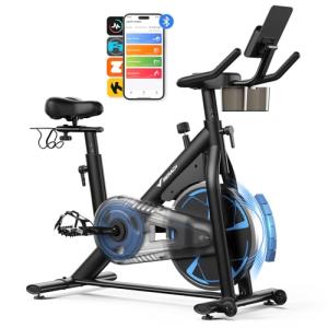 MERACH Magnetic Exercise Bike with APP & Comfort Seat