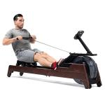 Sunny Health Elite Wooden Water Rowing Machine