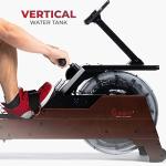 Sunny Health Elite Wooden Water Rowing Machine