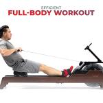 Sunny Health Elite Wooden Water Rowing Machine