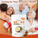 VEV Vitamin D3 + K2 Softgels for Bone Health
