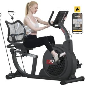 SNODE Magnetic Recumbent Exercise Bike for Home