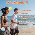 VEV Vitamin D3 + K2 Softgels for Bone Health