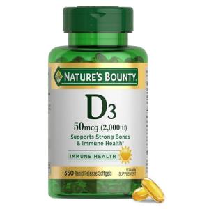 Nature's Bounty Vitamin D 2000 IU Softgels 350 Ct