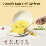 SENSARTE 14-Piece Non-Stick Ceramic Cookware Set