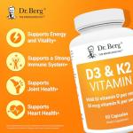 Dr. Berg D3 K2 Vitamin with MCT Powder Capsules