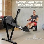 Home Rowing Machine with Adjustable Air Resistance