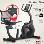 SNODE Magnetic Recumbent Exercise Bike for Home