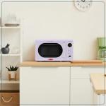 Retro Compact Microwave Oven - 700 Watts, Lavender