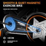 POOBOO Indoor Exercise Bike with Bluetooth and Comfort Seat