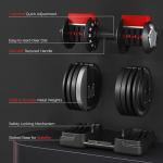 Yaheetech Adjustable Dumbbell Set - 52.5lbs Pair