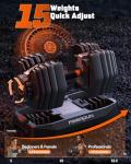 Adjustable Dumbbell Set 5-52.5lb for Home Gym