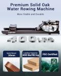 Foldable Water Rowing Machine with Bluetooth Monitor