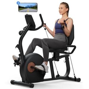 MERACH Adjustable Recumbent Exercise Bike for Home