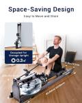 Foldable Water Rowing Machine with Bluetooth Monitor
