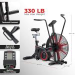 Sunny Health & Fitness Customizable Air Bike Trainer