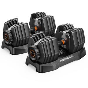 Adjustable Dumbbell Set 5-52.5lb for Home Gym