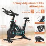 LUXECYCLES Adjustable Magnetic Exercise Bike for Home