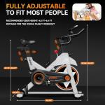 POOBOO Indoor Exercise Bike with Bluetooth and Comfort Seat