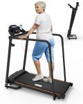 Senior Walking Treadmill with Long Handrails - Foldable