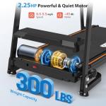 Senior Walking Treadmill with Long Handrails - Foldable