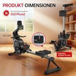 BOTORRO Air Magnetic Rowing Machine with Bluetooth Monitor