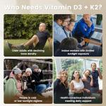 VEV Vitamin D3 + K2 Softgels for Bone Health