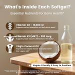 VEV Vitamin D3 + K2 Softgels for Bone Health