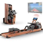 JOROTO Oak Wood Water Rowing Machine with Bluetooth