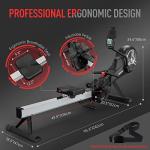 JOROTO Air Magnetic Folding Rowing Machine for Home