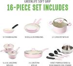 Soft Grip 16-Piece Nonstick Cookware Set