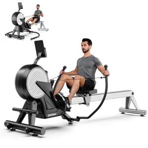pooboo Full Motion Rowing Machine with Bluetooth