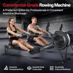 PASYOU Foldable Air Rowing Machine with Bluetooth Monitor