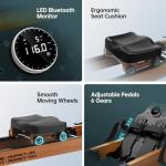 PASYOU Oak Water Rowing Machine with Adjustable Resistance