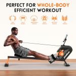 350 LBS Magnetic Rowing Machine with LCD Monitor