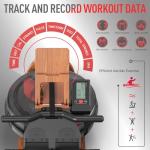 JOROTO Oak Wood Water Rowing Machine with Bluetooth