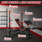 1500lbs 6-in-1 Weight Bench Set with Leg Extension
