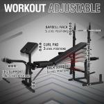 Mikolo 8-in-1 Multi-Function Weight Bench Set