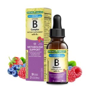 Spring Valley B Complex Vitamin B12 Liquid Supplement