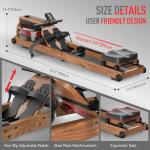 JOROTO Foldable Water Rowing Machine with Bluetooth Monitor