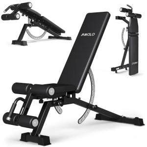 Mikolo Adjustable Weight Bench with Leg Support