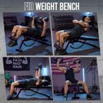 Mikolo Adjustable Weight Bench with Leg Support