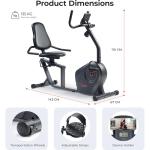 Sunny Health & Fitness Recumbent Smart Bike with App
