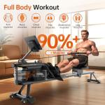 YAMO Water Rowing Machine with LCD Display