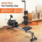 YAMO Water Rowing Machine with LCD Display